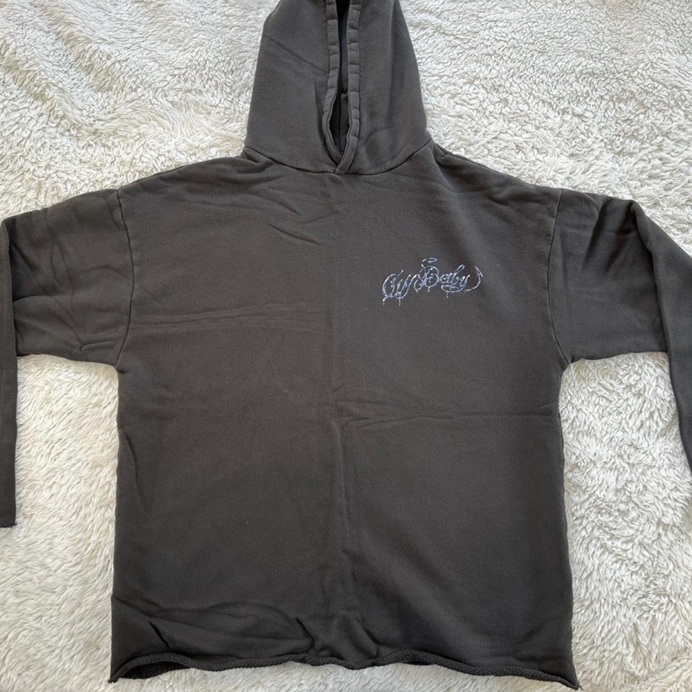 Lil Peep X Rose in Good Faith Crybaby raw hem hoodie